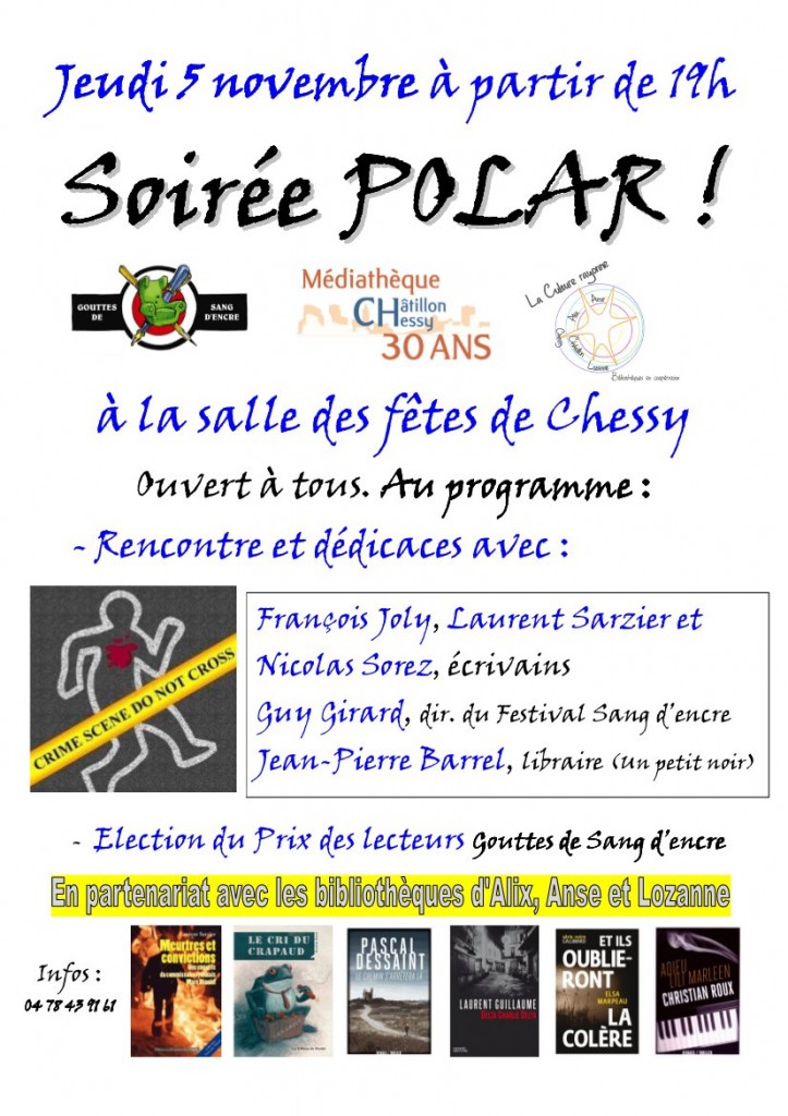 Mediatheque Chessy - affiche soiree polar